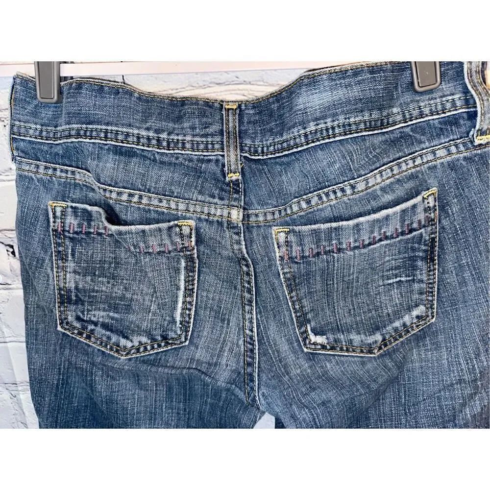 Old Navy Vintage Ultra Low Waist Capri Jeans 6 Regular - Picture 3 of 10
